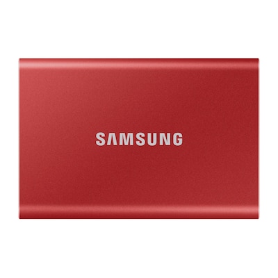 Samsung Portable SSD T7 1 TB USB 3.2 Gen2 Typ-C Metallic Red PC/Mac Samsung Portable SSD T7 1 TB USB 3.2 Gen2 Typ-C Metallic Red PC/Mac von Samsung