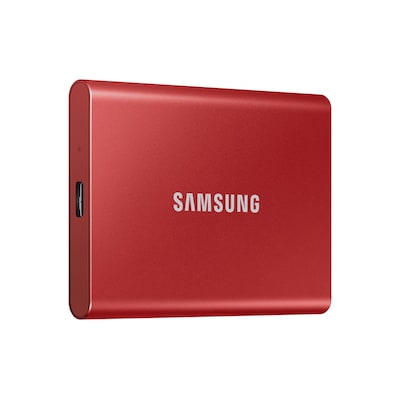 Samsung Portable SSD T7 2 TB USB 3.2 Gen2 Typ-C Metallic Red PC/Mac von Samsung