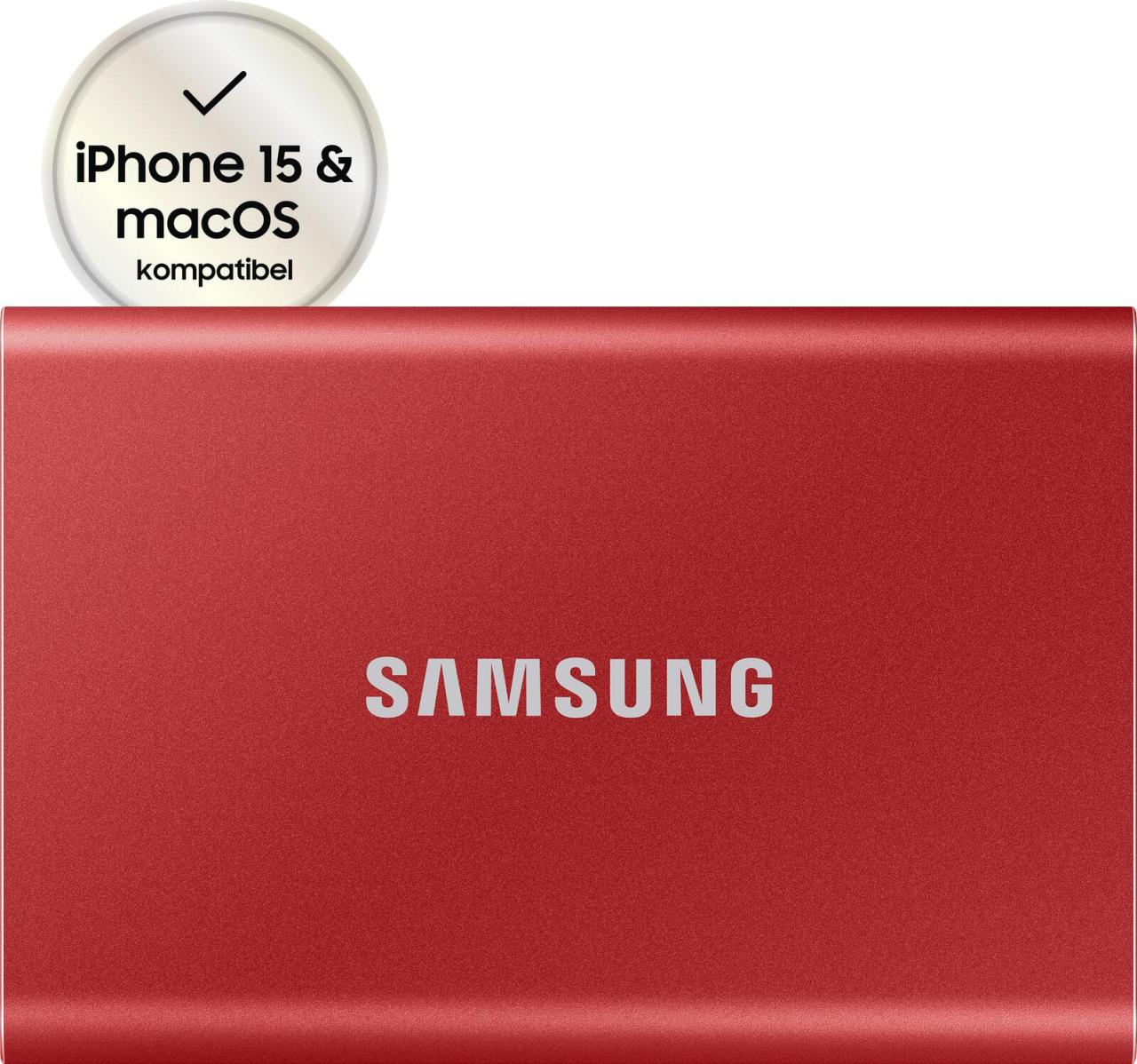 Samsung Portable SSD T7 2TB für PC/Mac (red) von Samsung