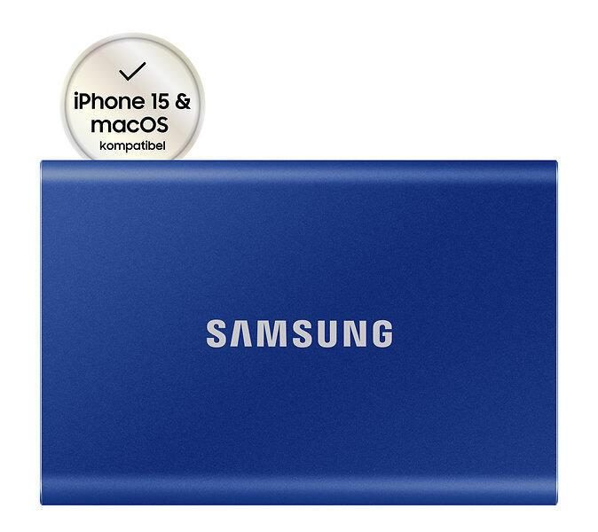 Samsung Portable SSD T7 500GB für PC/Mac (blue) von Samsung