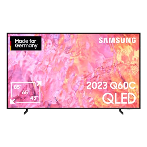 Samsung QLED 4K Q60C 43 Zoll Fernseher (GQ43Q60CAUXZG, Deutsches Modell), Quantum-Dot-Technologie, Quantum HDR, AirSlim Design, Smart TV [2023] von Samsung