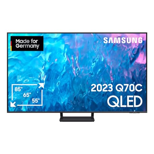 Samsung QLED 4K Q70C 55 Zoll Fernseher (GQ55Q70CATXZG, Deutsches Modell), Quantum Prozessor 4K, Motion Xcelerator Turbo+, Quantum HDR, Smart TV [2023] von Samsung