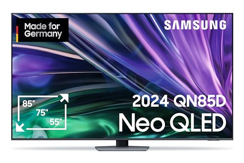 Samsung Neo QLED 4K QN85D Fernseher 85 Zoll, Samsung TV mit Neural Quantum 4K AI Gen2 Prozessor, Quantum-Matrix-Technologie, 4K Upscaling, Smart TV, GQ85QN85DBTXZG, Deutsches Modell [2024] von Samsung