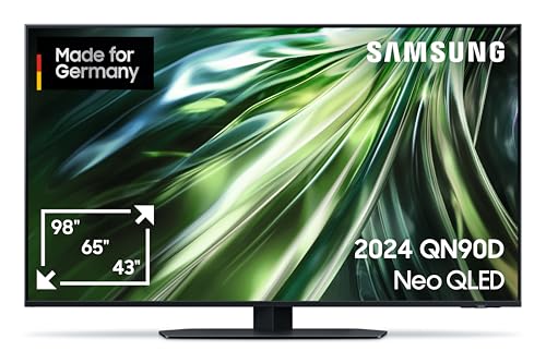 Samsung QLED 4K QN90D Fernseher 50 Zoll, Samsung TV mit Neural Quantum 4K AI Gen2 Prozessor, Quantum-Matrix-Technologie, Motion Xcelerator, Smart TV, GQ50QN90DATXZG, Deutsches Modell [2024] von Samsung