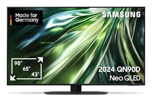 Samsung Neo QLED 4K QN90D Fernseher 50 Zoll, Samsung TV mit Neural Quantum 4K AI Gen2 Prozessor, Quantum-Matrix-Technologie, AI 4K Upscaling, Smart TV, KI TV, GQ50QN90DATXZG, Deutsches Modell [2024] von Samsung