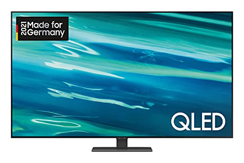 Samsung QLED 4K TV Q80A 55 Zoll (GQ55Q80AATXZG), Quantum HDR 1500, Direct Full Array, Game Pro Mode [2021],Nachtschwarz von Samsung