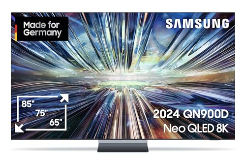 Samsung Neo QLED 8K QN900D Fernseher 85 Zoll, Samsung TV mit Neo Quantum HDR 8K Pro, Neural Quantum 8K AI Gen3 Prozessor, 8K AI Upscaling, Smart TV, KI TV, GQ85QN900DTXZG, Deutsches Modell [2024] von Samsung