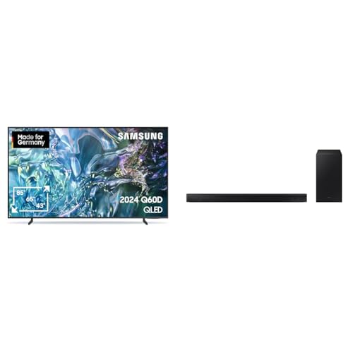 Samsung QLED Q60D Fernseher 55 Inch, TV with Quantum Prozessor Lite 4K, German Model, HW-B540 2.1-Kanal B-Soundbar, Dolby 2.0 von Samsung