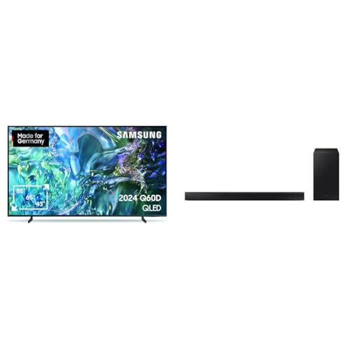 Samsung QLED Q60D Fernseher 85 Inch, TV with Quantum Prozessor Lite 4K, German Model, HW-B540 2.1-Kanal B-Soundbar, Dolby 2.0 Samsung QLED Q60D Fernseher 85 Inch, TV with Quantum Prozessor Lite 4K, German Model, HW-B540 2.1-Kanal B-Soundbar, Dolby 2.0 von Samsung