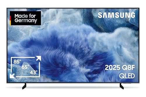 Samsung QLED Q8F 4K 85 Zoll (214 cm) UHD Fernseher, Q4 AI Prozessor, Quantum Dot für Reale Farben, AirSlim Design, 4K Upscaling, Gaming Hub, Kostenlose Inhalte, Samsung Vision AI Smart TV (2025) von Samsung
