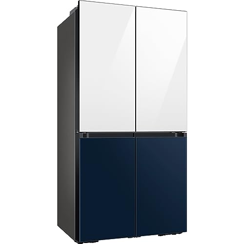 Samsung RF65A96768A/EG French Door Kühlschrank, 183 cm, 647ℓ, Bespoke Design, Innenliegendes Beverage Center mit Dual Water Dispenser & Dual Ice Maker, Cool Select+, No Frost+,Clean White & Clean Navy von Samsung