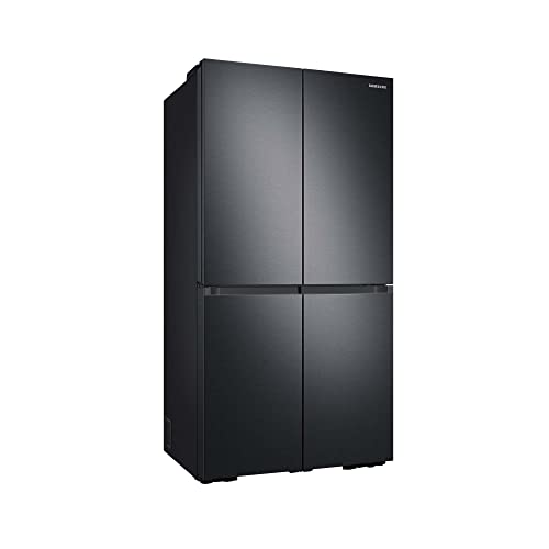 Samsung RF65A967EB1/EG Kühl-/Gefrierkombination, 183 cm, 647 ℓ, Innenliegendes Beverage Center mit Dual Water Dispenser und Dual Ice Maker, NoFrost+, Frischwasseranschluss, Premium Black Steel von Samsung