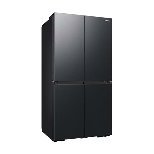 Samsung RF65DG960EB1EF French-Door-Kühlschrank mit Gefrierfach, 183 cm, 636 l, SmartThings AI Energy Mode, Beverage Center, Festwasseranschluss, Premium Black Steel von Samsung