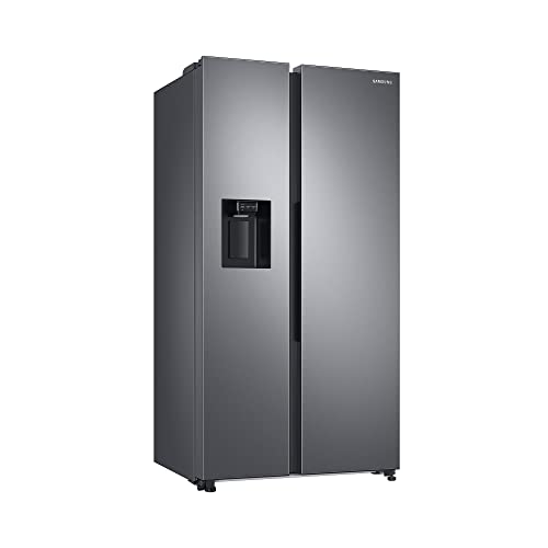 Samsung RS6EA8822S9/EG Side-by-Side Kühlschrank, 178 cm, 634 ℓ, Wasser- und Eisspender, Platzsparender In-Door Icemaker, Space Max, Twin Cooling+, No Frost+, Frischwasseranschluss, Edelstahl Look von Samsung