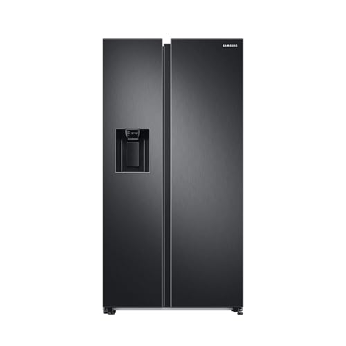 Samsung RS6GA8521B1/EG Side-by-Side Kühlschrank, 178 cm, 634 ℓ, 225 ℓ Gefriervolumen, Space Max Technologie, Premium Black Steel von Samsung