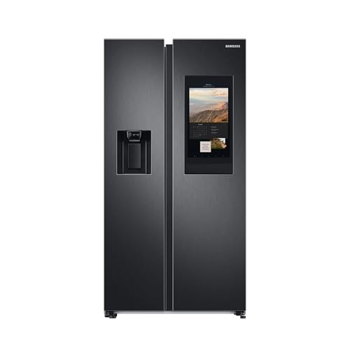 Samsung RS6HA8891B1/EG Side-by-Side Kühlschrank, 178 cm, 614 ℓ, 225 ℓ Gefriervolumen,Family Hub, Premium Black Steel von Samsung