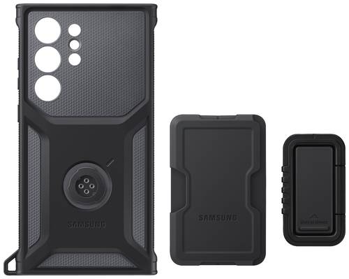 Samsung Rugged Gadget Case Backcover Galaxy S23 Ultra Schwarz, Titan Stoßfest, Standfunktion von Samsung