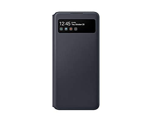 Samsung S View Wallet Smartphone Cover EF-EA426P für Galaxy A42 5G, Handy-Hülle, stoßfest, Schutz Case, integriertes Sichtfenster, mit Kreditkarteneinschub, Schwarz von Samsung
