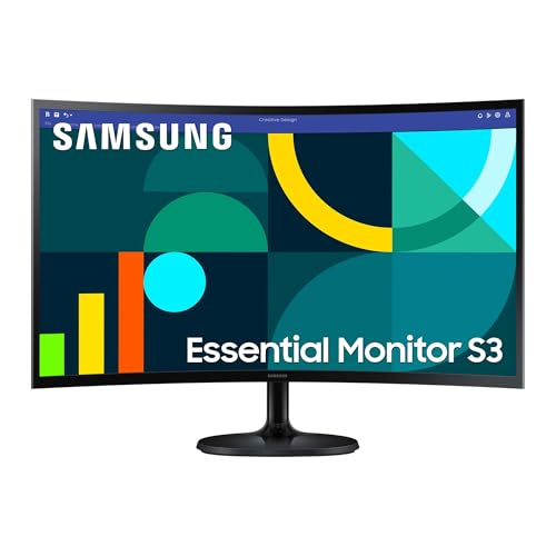 Samsung S36GD Essential Curved Monitor 27 Zoll, PC-Bildschirm mit VA-Panel, Full HD-Auflösung, 4 ms Reaktionszeit, Bildwiederholrate 100 Hz, Eco Saving Plus, Flicker Free, Schwarz, S27D364GAU Samsung S36GD Essential Curved Monitor 27 Zoll, PC-Bildschirm mit VA-Panel, Full HD-Auflösung, 4 ms Reaktionszeit, Bildwiederholrate 100 Hz, Eco Saving Plus, Flicker Free, Schwarz, S27D364GAU von Samsung
