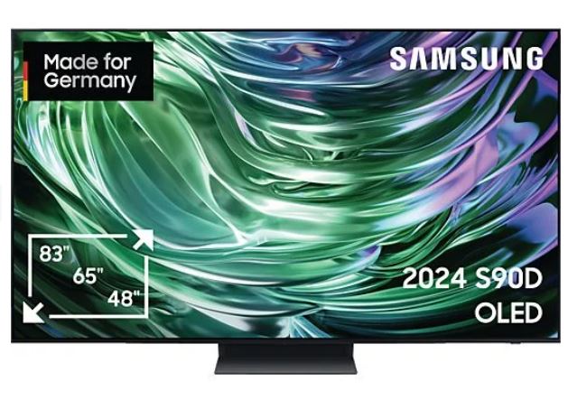 Samsung S90D 65 OLED 4K Tizen OS Smart TV (2024) - 165,1 cm (65) - 3840 x 2160 Pixel - OLED - Smart-TV - WLAN - Schwarz (GQ65S90DATXZG) von Samsung