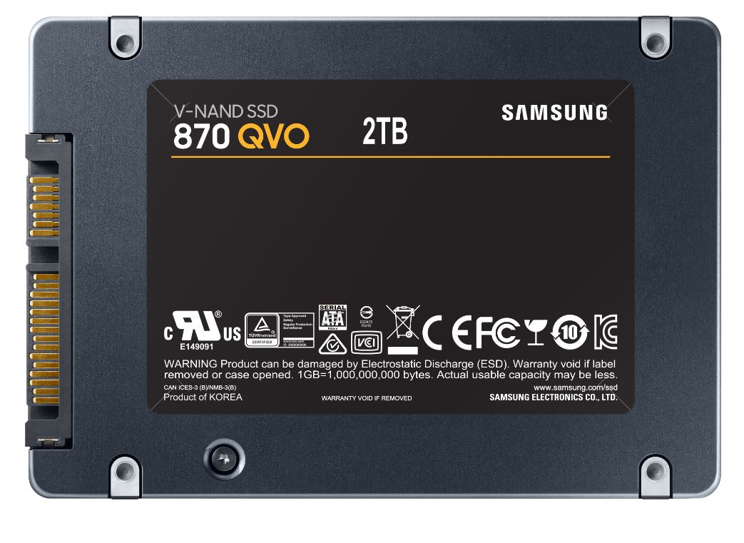 Samsung SSD 2TB 2.5 (6.3cm) SATAIII 870 QVO (MZ-77Q2T0BW) von Samsung