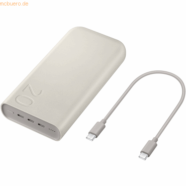 Samsung Samsung Powerbank P4520 20.000 mAh (45W), Beige Samsung Samsung Powerbank P4520 20.000 mAh (45W), Beige von Samsung