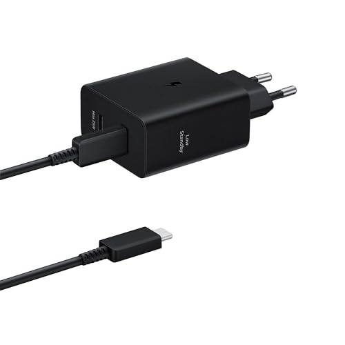 Samsung Schnellladeadapter Duo inklusive Datenkabel EP-T5020X, original USB Type-C Ladegerät mit Zwei Anschlüssen, 1x 50 Watt, 1x 25 Watt Samsung Schnellladeadapter Duo inklusive Datenkabel EP-T5020X, original USB Type-C Ladegerät mit Zwei Anschlüssen, 1x 50 Watt, 1x 25 Watt von Samsung
