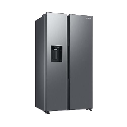 Samsung Side-by-Side-Kühlschrank mit Gefrierfach, 178 cm, 634 l Gesamtvolumen, 225 l Gefrierteil, AI Energy Mode, Wasser- und Eisspender, Frischwasseranschluss, Edelstahl-Look, RS6GCG885DS9EG von Samsung