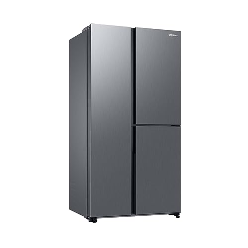Samsung Side-by-Side-Kühlschrank mit Gefrierfach, 178 cm, 645 l Gesamtvolumen, 242 l Gefrierteil, AI Energy Mode, Inneres Beverage Center, Wassertank 4,5l, Edelstahl-Look, RH6ACG805DS9EG von Samsung