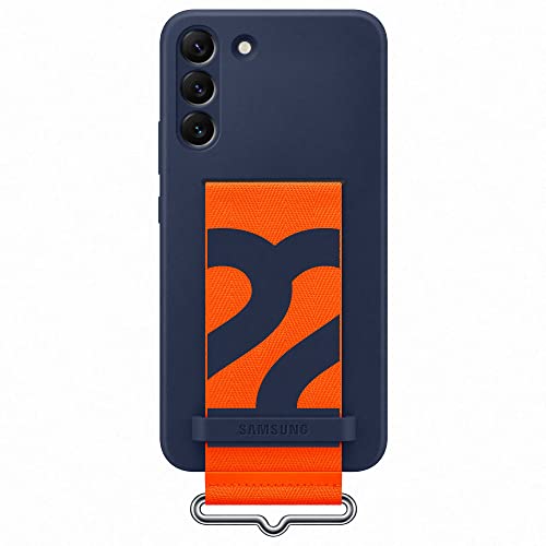Samsung Silicone Cover Smartphone Cover mit Strap EF-GS906 für Galaxy S22+, Handy-Hülle, Silikon, Schutz Case, stoßfest, dünn und griffig, Halteband, Dunkelblau Samsung Silicone Cover Smartphone Cover mit Strap EF-GS906 für Galaxy S22+, Handy-Hülle, Silikon, Schutz Case, stoßfest, dünn und griffig, Halteband, Dunkelblau von Samsung