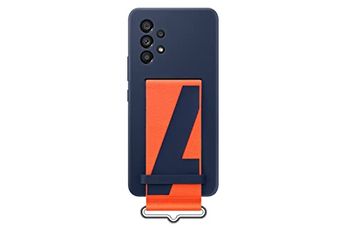 Samsung Silicone Cover mit Strap EF-GA536 für das Galaxy A53 5G | Back Cover, Handy-Hülle, stoßfest, Schutz Case, Navy - 6,5 Zoll von Samsung