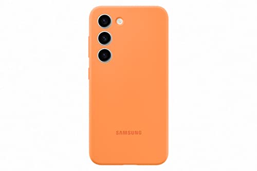 Samsung Silicone Smartphone Case EF-PS911 für Galaxy S23, Handy-Hülle, Silikon, Kratzfest, Schlankes Design, Orange von Samsung