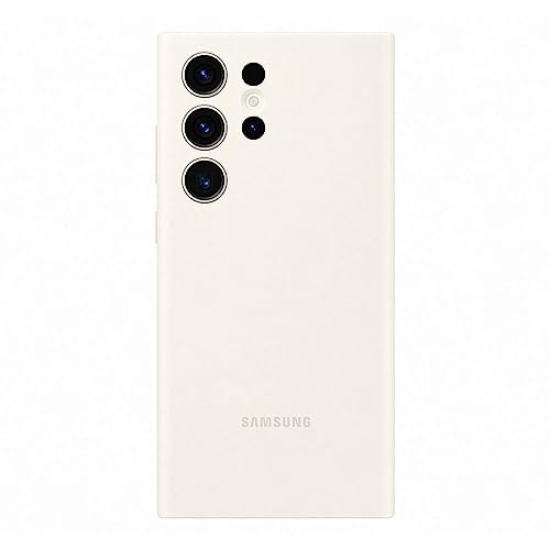 Samsung Silicone Smartphone Case EF-PS918 für Galaxy S23 Ultra, Handy-Hülle, Silikon, Kratzfest, Schlankes Design, Cream von Samsung