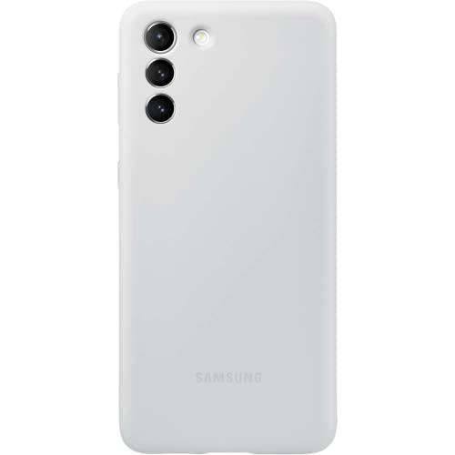 Samsung Silicone Smartphone Cover EF-PG996 für Galaxy S21+ 5G Handy-Hülle, Silikon, Schutz Case, stoßfest, dünn und griffig, Hellgrau von Samsung