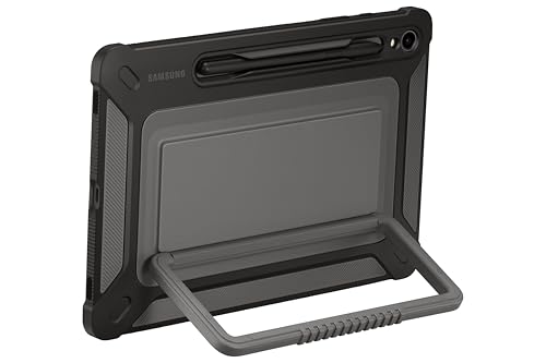 Samsung Outdoor Cover EF-RX710 für das Galaxy Tab S9, Tablet Cover, Tablet-Hülle starker Schutz, praktische Aufstellmöglichkeiten, sicherer Halt, inkl. S Pen Aufbewahrung, Black von Samsung