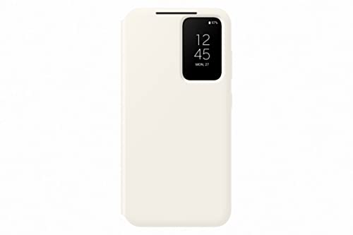 Samsung Smart View Wallet Smartphone Case EF-ZS911 für Galaxy S23, Handy-Hülle, Kartenfach, Sichtfenster, Cream von Samsung