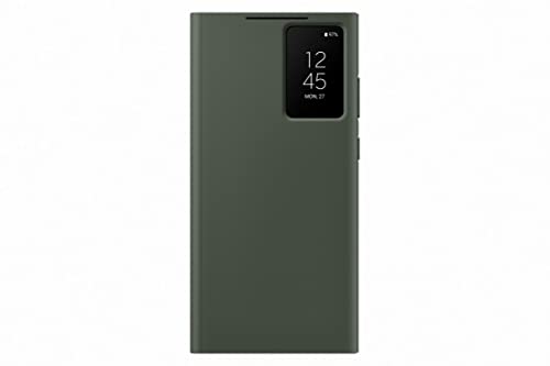 Samsung Smart View Wallet Smartphone Case EF-ZS918 für Galaxy S23 Ultra, Handy-Hülle, Kartenfach, Sichtfenster, Khaki von Samsung