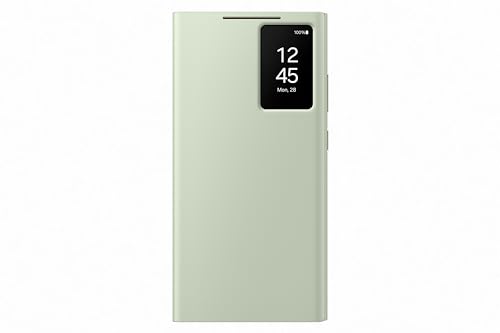 Samsung Smart View Wallet Smartphone Case EF-ZS928 für Galaxy S24 Ultra, Handy-Hülle, Kartenfach, Sichtfenster, Light Green von Samsung