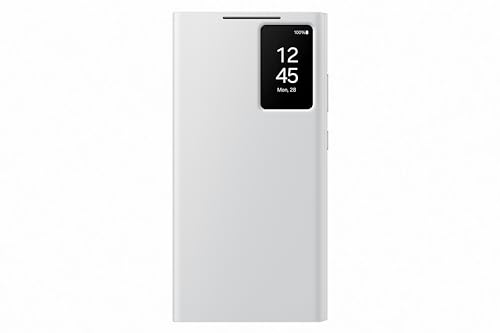 Samsung Smart View Wallet Smartphone Case EF-ZS928 für Galaxy S24 Ultra, Handy-Hülle, Kartenfach, Sichtfenster, White von Samsung