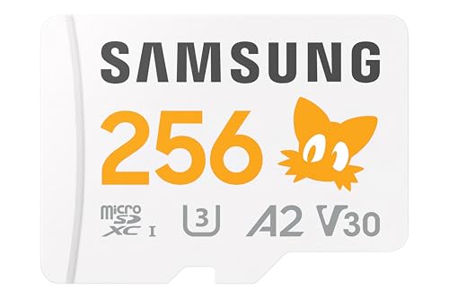 Samsung Sonic the Hedgehog(TM) microSD-Karte + SD-Adapter, Speicherkarte mit 256 GB, UHS-I U3, Full HD & 4K UHD, 180 MB/s Lesen, 130 MB/s Schreiben, Datenspeicher für Handheld-Konsolen, MB-MD256SA/LC1 von Samsung
