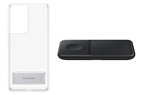 Samsung Starter Kit S21 ultra Clear Standing Cover transparent inkl. Wireless Charger Pad P1300 von Samsung