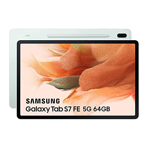 Samsung Tablet Galaxy Tab S7 FE, 12,4 Zoll (31,5 cm) mit 5G und Betriebssystem Android, 64 GB, Grün, spanische Version von Samsung