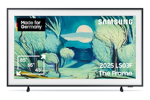 Samsung The Frame LS03F 4K QLED 43 Zoll (108 cm) UHD Fernseher, Modern Frame Design, NQ4 AI Gen2 Prozessor, Art Mode, Artful Picture Quality, One Connect Kabel, Samsung Vision AI Smart TV (2025) von Samsung