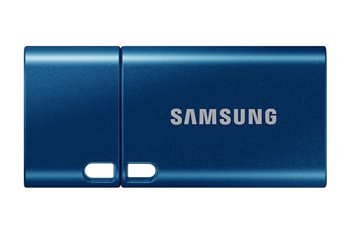 Samsung USB-Stick, USB-C, 512 GB, 400 MB/s Lesen, 110 MB/s Schreiben, USB 3.2 Gen1 Flash Drive für Notebooks, Tablets und Smartphones, Blue, MUF-512DA/APC von Samsung