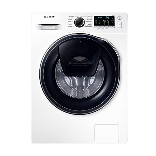 Samsung WW8NK52K0VW/EG Waschmaschine, 8 kg, 1200 U/min, SLIM Platzsparer, Ecobubble, AddWash, Hygiene-Dampfprogramm, Weiß von Samsung