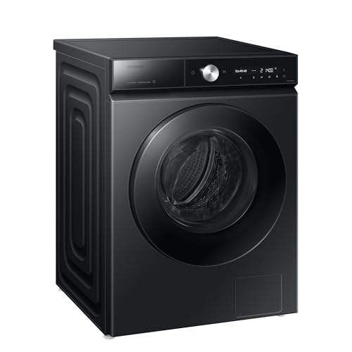 Samsung WW90DB8U95GBU2 Bespoke Waschmaschine, 9 kg, 1.400 U/min, Extra energiesparend, EEK: A (-30%), AI Ecobubble, QuickDrive, AI Wash, SuperSpeed 39 Min, Schwarz von Samsung