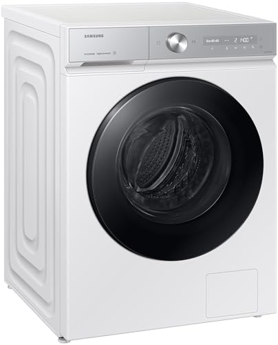 Samsung WW90DB8U95GHU2 Bespoke Waschmaschine, 9 kg, 1.400 U/min, Extra energiesparend, EEK: A (-30%), AI Ecobubble, QuickDrive, AI Wash, SuperSpeed 39 Min, Weiß von Samsung