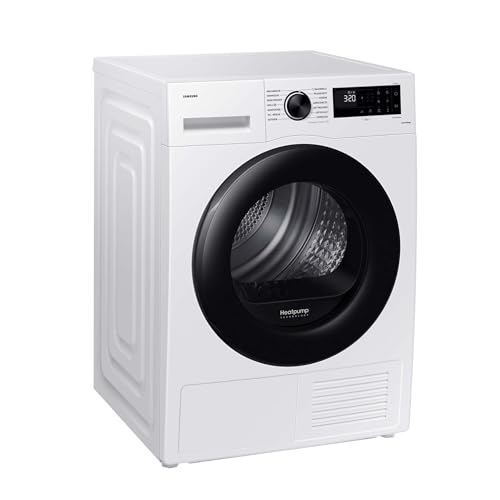 Samsung Wärmepumpentrockner, 8 kg, EEK: A+++, Wäschetrockner mit WiFi-SmartThings-App, Hygiene-Programm, Air Refresh, Knitterschutz, Weiß/Schwarz, DV81CGC2B0AEEG von Samsung