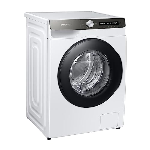 Samsung Waschmaschine, 8 kg, 1400 U/min, Ecobubble, Automatische Waschmittel- und Weichspülerdosierung, Weiß/Schwarz, WW8ET534AATAS2 von Samsung