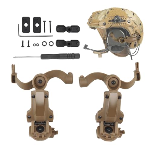 Samuliy Arc Rail-Adapter für Helme, Arc Rail-Headset-Adapter - Kopfhörerhalterung | Headset Arc Adapter 360° Rotationshalterung, sicherer Adapter für Helme, für Arc Rail Headsets von Samuliy
